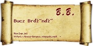 Bucz Brúnó névjegykártya